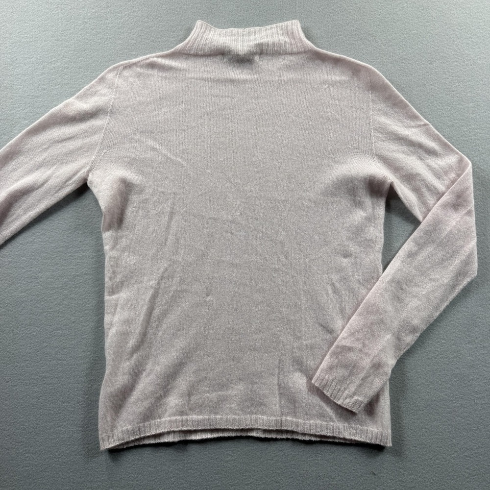 Lineamaglia Sweater Womens Medium Pink Wool Cashmere Mock Neck Lightweight Knit - Picture 6 of 6